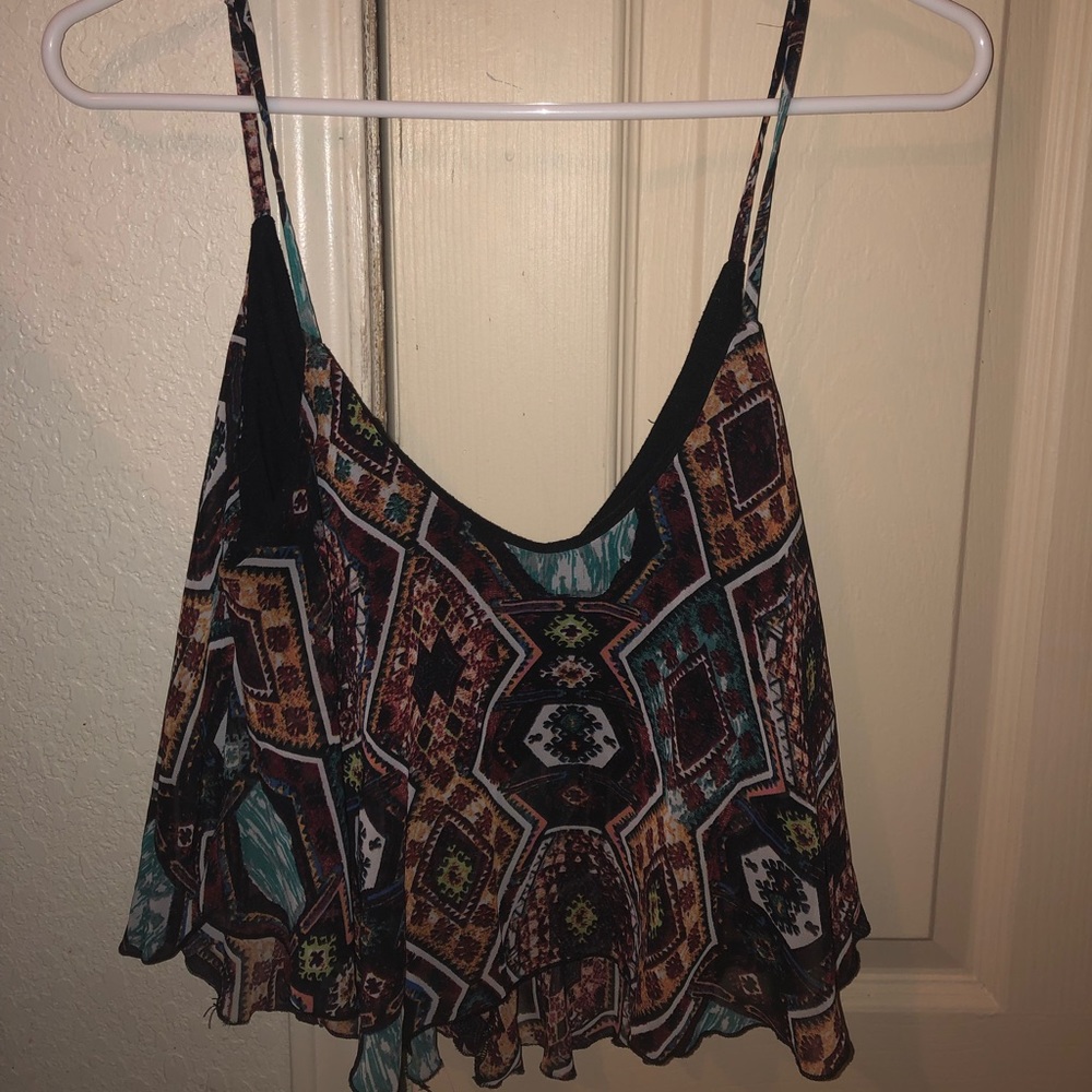 colorful crop tank top